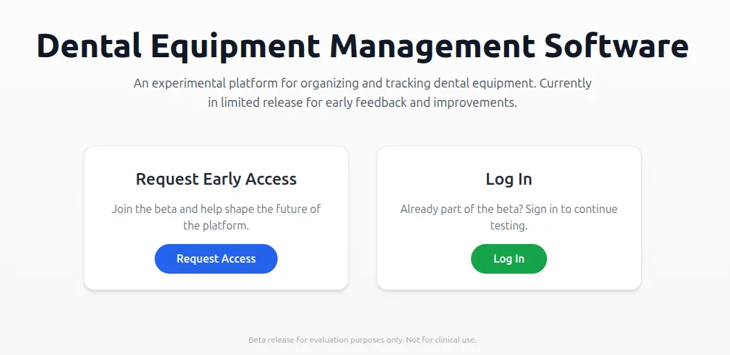 Dental Equipment Asset Tracker preview